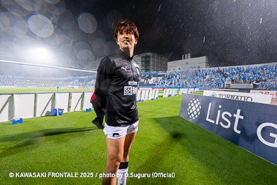 本日のアウェイで大賞は、中盤で攻守にわたって存在感を発揮し、見事なドリブルから決勝ゴールを決めた、山本悠樹選手です!