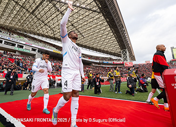 本日のアウェイで大賞は、フロンターレで7シーズン、156試合を共に戦ってくれた功績に感謝して、ジェジエウ選手です!