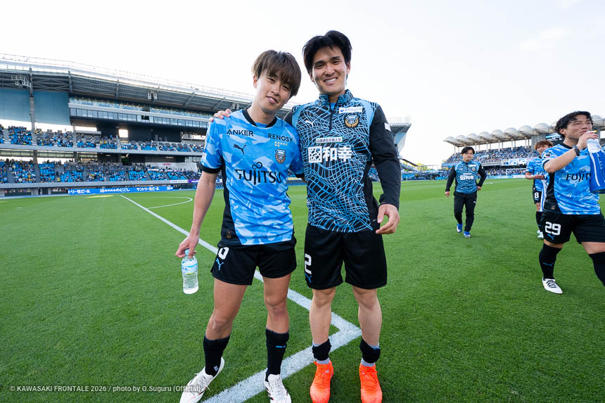 MF6 / 山本 悠樹選手、DF2 / 松長根 悠仁選手 MF6 / 山本 悠樹選手、DF2 / 松長根 悠仁選手